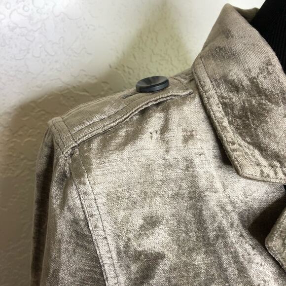 Cabi Sunday Topper platinum velvet velour button front jacket size Small #3377 - Picture 8 of 16
